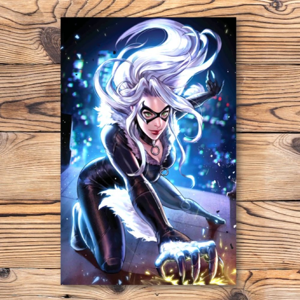 Marvel Comics Black Cat Felicia Hardy Refrigerator Locker Fridge Magnet
